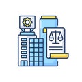 Legal entity RGB color icon
