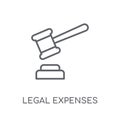 legal expenses linear icon. Modern outline legal expenses logo c