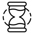 Legal flexible hour icon, outline style Royalty Free Stock Photo