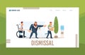 Legal Help in Case of Job Dismissal Vector Webpage