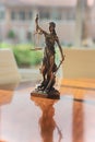 Legal law concept image, Scales of Justice, golden light. Royalty Free Stock Photo