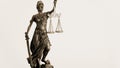 Legal law concept statue of Lady Justice with scales of justice background Royalty Free Stock Photo