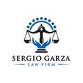 Legal and lawyer symbol illustration logo