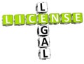 Legal License Crossword Royalty Free Stock Photo
