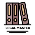 Legal master folder icon color outline vector Royalty Free Stock Photo