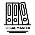 Legal master folder icon, outline style Royalty Free Stock Photo