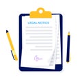 Legal notice document Royalty Free Stock Photo