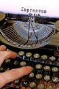 Legal Notice Old typewriter image