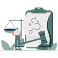 Legal outsourcing abstract concept vector illustration. Litigation support, legal research Royalty Free Stock Photo