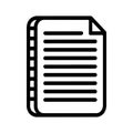 Legal Pad Document Note Solid Icon Royalty Free Stock Photo
