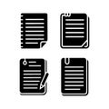 Legal Pad Paper Notes Icons Set Royalty Free Stock Photo