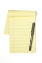 Legal Pad with pen Royalty Free Stock Photo