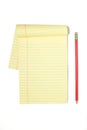 Legal Pad With Red Pencil Royalty Free Stock Photo