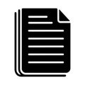 Legal Pad Solid Icon Design Royalty Free Stock Photo