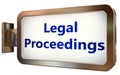 Legal Proceedings on billboard background