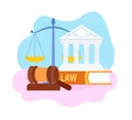 Legal Profession, Subjects Symbols Illustration Royalty Free Stock Photo