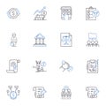 Legal Professional line icons collection. Advocate, Attorney, Barrister, Counsel, Defense, Jurist, Lawyer vector and