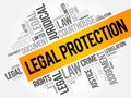 Legal Protection word cloud collage Royalty Free Stock Photo