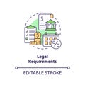 Legal requirements concept icon