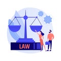 Legal services vector concept metaphor Royalty Free Stock Photo