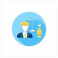 Legal services flat icon