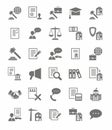 Legal services flat icons.