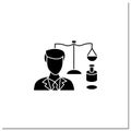 Legal services glyph icon