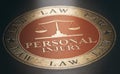 Legal services. Personal injury lawyer symbol Royalty Free Stock Photo