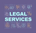 Legal services word concepts banner