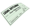 Legal Settlement - Blank Check Disbersement Royalty Free Stock Photo