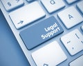 Legal Support - Inscription on Keyboard Key. 3D.