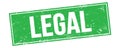 LEGAL text on green grungy rectangle stamp