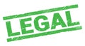 LEGAL text on green rectangle stamp sign