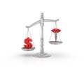 Legal Weight Scale with Caduceus and Dollar Sign