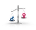 Legal Weight Scale with Gender Symbols