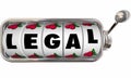 Legal Word Slot Machine Dials Wheels Tax Law Attorney Lawyer