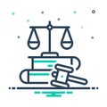 Mix icon for Legally, law and justice Royalty Free Stock Photo