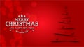 Legant chritmas banner with minimalistic christmas tree and red background Free Vector Royalty Free Stock Photo
