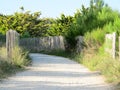 Lege cap ferret access beach path in summer Royalty Free Stock Photo