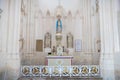 Architectural detail of the interior of the Notre-Dame-de-Pitie chapel in Lege, France Royalty Free Stock Photo