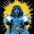 The Legend Of Mandolin T-shirt: Barry Windsor Smith Style With Luminous Spheres