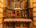 Inside Notre-Dame de Sabart church in Pyrenees Royalty Free Stock Photo