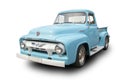 The Legendary american pickup Ford 1954 F-100. White background Royalty Free Stock Photo