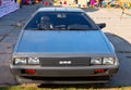 Legendary American sports car DeLorean DMC-12. Front view Royalty Free Stock Photo