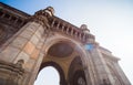 The legendary architecture of the Gateway of India in Mumbai. Royalty Free Stock Photo