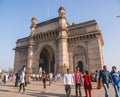 Mumbai, India - December 17, 2018: The legendary architecture of the Gateway of India in Mumbai. Royalty Free Stock Photo