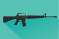 Legendary assault rifle vector illustration flat design.