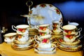 Legendary china porcelain tea set Country Roses in private colection Royalty Free Stock Photo