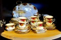 Legendary china porcelain tea set Country Roses in private colection Royalty Free Stock Photo