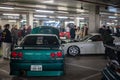 legendary green colored Nissan Skyline GT-R R34 at the Japanese Modified Car Concentration